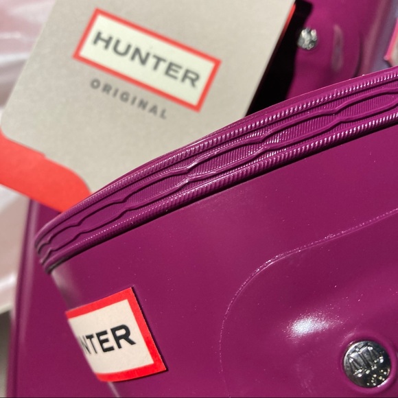 Hunter tall boots violet US 6, UK 4, 37 - Picture 3 of 11